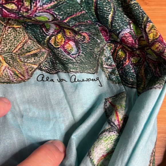 EUC ALA VON AUERSPERG- KATHE COTTON DRESS IN GREEN ISLAND. Size 6 - Picture 9 of 9